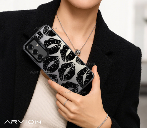 Funda Para Samsung Galaxy A Y S Creativa Con Estilo Mujer Negro Para Galaxy S25 Plus