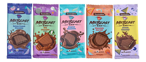 Mr. Beast Chocolates ( Pack De 5 Barras