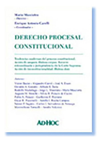Libro - Derecho Procesal Constitucional - Masciotra, Carell