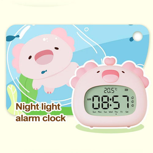Despertador Con Luz Nocturna Lámpara Despertador Recargable