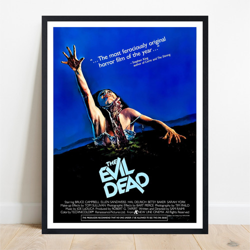 Cuadro Evil Dead Ash Sam Raimi Bruce Campbell Varios Modelos Negro Negro