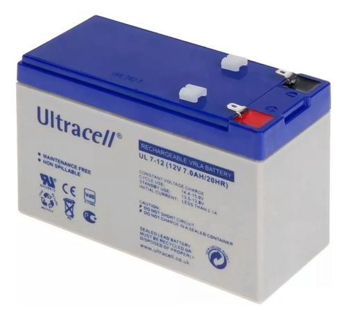 Bateria De Gel Ultracell 12v 7ah Recargable Alarma Ups Original