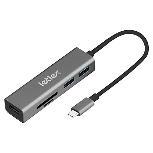 Letlex Hub Usb-c A 5 Puertos Con Lector De Tarjetas Sd-tf - 