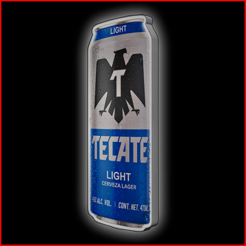 Anuncio Luminoso Cerveza Tecate Light Lager 473ml - 75cm