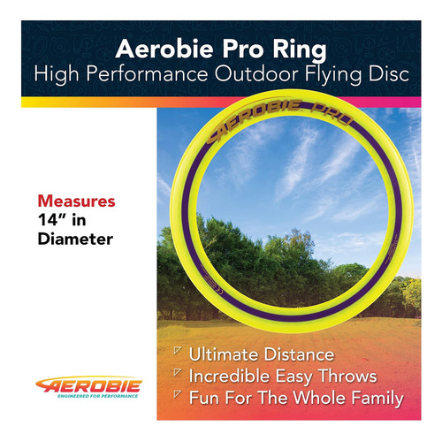 Disco Volador Al Aire Libre Aerobie Pro Ring, 14 Pulgadas,