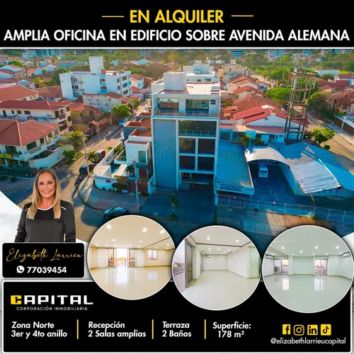 Oficina En Alquiler Sobre Avenida Alemana