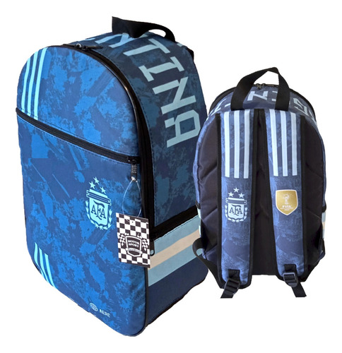 Mochila P/notebook Afa Seleccion Argentina Futbol Messi Azul