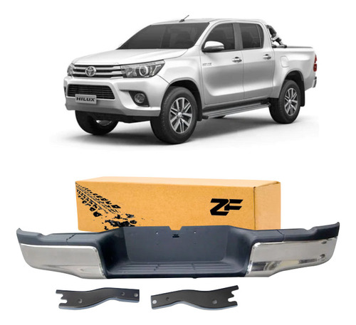 Parachoque Trasero Cromado Hilux Revo 2016 Al 2019 / Zf