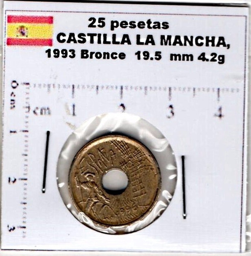 Moneda España Veinticinco  Castilla La Mancha  Bonce   E47