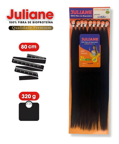 Cabelo Orgânico Liso Bio Proteína Juliane Ser Mulher 80cm Cor 4 Chocolate