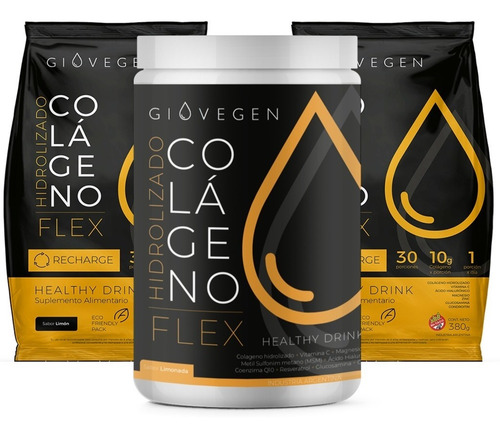 Imagen 1 de 9 de Giovegen Flex - Colágeno Hidrolizado 3 Meses De Tratamiento