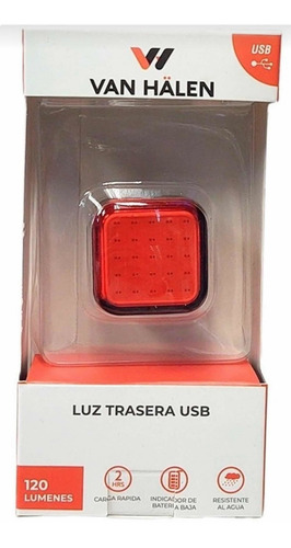 Imagen 5 de 8 de Luz Trasera Bicicleta Van Halen Van808 Usb - Urquiza Bikes