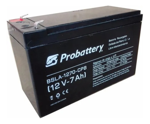 Bateria 12v 7ah Gel Sellada Probattery Ups Alarma Luz Emerg/