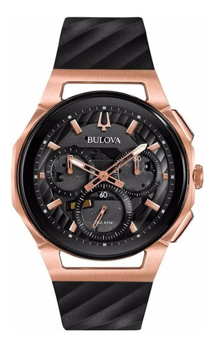Reloj Bulova 98a185 Curv Para Hombre Original