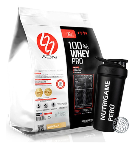 100% Whey Pro 3kg Proteina Whey Adn +shaker - Tienda Fisica