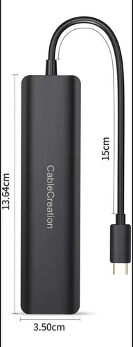 Hub Usb C Con Ethernet, Cablecreation 7 En 1 Hdmi Usb C Con 7 En 1 Negro.