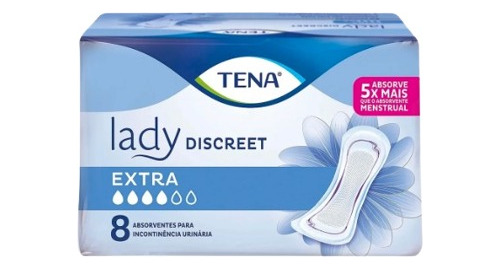 Absorvente Geriatrica Tena Lady Discreet Extra C/08 Un