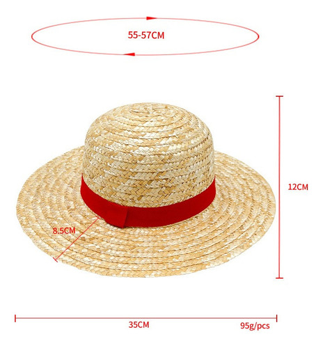 Lz Sombrero De Paja Luffy De One Piece, Accesorios De