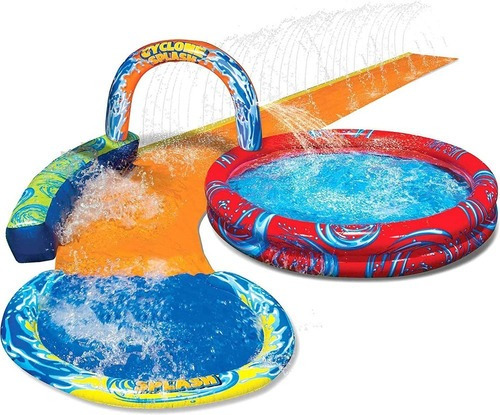 Banzai Cyclone Splash Park Tobogan Acuatico Piscina Inflable