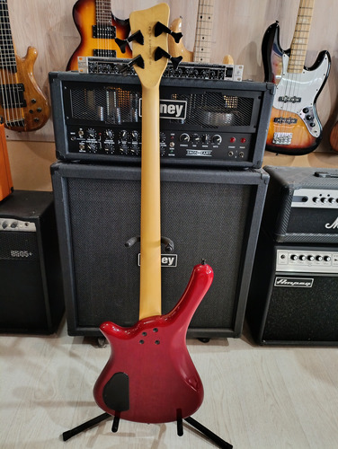 Bajo Rockbass Activo Fretless Inmaculado Diestro Rojo Laqueado 4 (Usado)