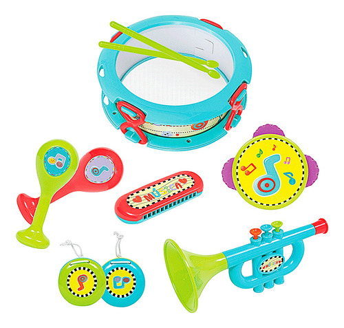 Kit Conjunto Musical Infantil Minha Primeira Bandinha Buba