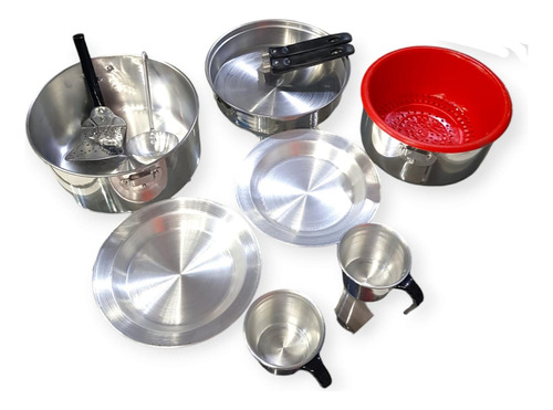 Marmita Brogas Set Cocina 2 Pers Camping 12 Piezas Con Bolso