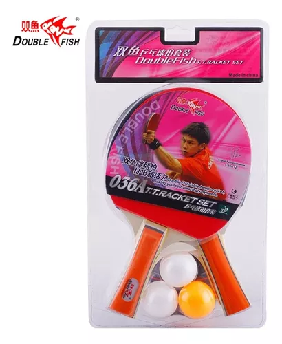 Kit Ping Pong 2 raquetes 3 bolinhas jogo de Tenis de Mesa Esporte