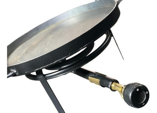 Plancha Chapa Bifera 36cm + Mechero Quemador Multigas