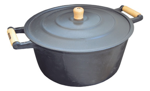Caçarola De Ferro N° 36 Com Tampa De Alumínio Rig
