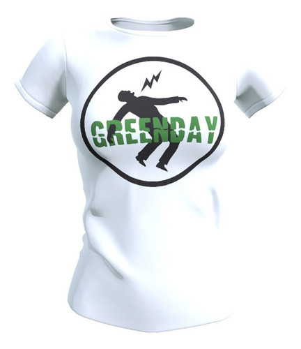 Diseño Green Day Polera Mujer, Poliester 