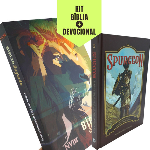 Kit 2 Bíblia Nvi + Devocional Spurgeon Para Adolescentes