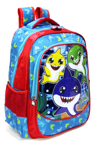 Mochila Costas Family Shark Estilo Baby Shark G Escolar