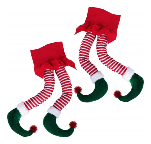 Patas De Duende De 50cm Para Decoracion De Navidad