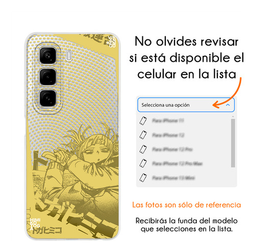 Funda Para Infinix Himiko Toga Liga De Villanos Frente De Liberación Paranormal My Hero Academia Boku No Hero Anime Twice