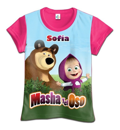 Franela Camisa Niña Masha Y El Oso En Poliester