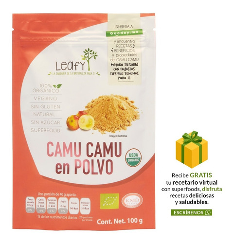 Imagen 1 de 7 de Camu Camu Leafy 100 Gr