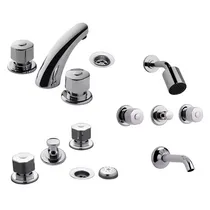 Comprar Juego Combo Set De Griferias Fv Arizona Lavatorio + Bidet + Ducha De Embutir Con Transferencia Baño Completo Garantia