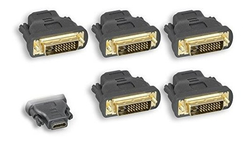 Cablelera Hdmi Hembra A Dvi Adaptador Macho Paquete De 5 Zpk