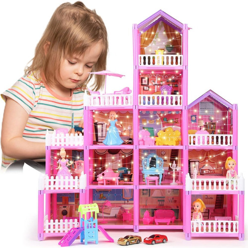 Casa De Muñecas Muebles Niña Castillo Princesa House 278 Pcs