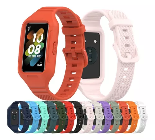 Correa Case Para Huawei Band 8 7 6 De Silicón Texturizado