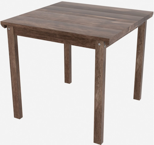 Mesa De Comedor 080 Cm Largo X 080 Cm Ancho Madera Rustica