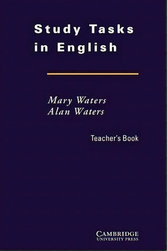 Study Tasks In English Teacher's Book, De Mary Waters. Editorial Cambridge University Press, Tapa Blanda En Inglés