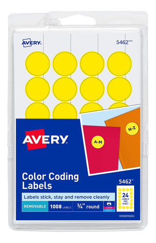 Avery Etiquetas Autoadhesivas Removibles Para Imprimir/escr.
