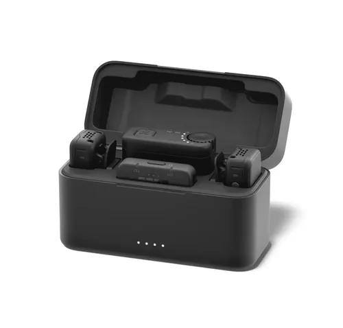 Gopro Kit Completo De Microfone Sem Fio (2 Tx, 2 Rx, Capa De Carregamento) - Para Gopro, Câmera, iPhone, Android, Ultracompacto, Redução De Ruído, Controle De Ganho, Vlogging - R$ 1.399