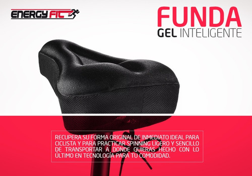 Imagen 6 de 9 de Funda Asiento Bicicleta Cubre Gel Acolchado Ajustable C Memo