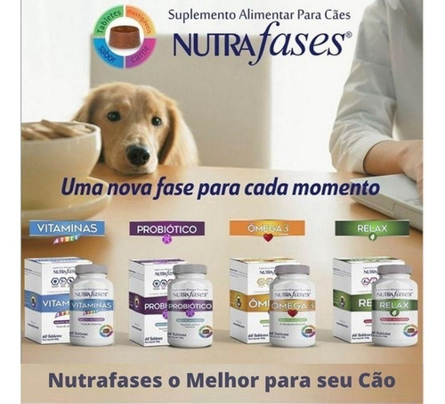 Imagem 4 de 4 de Suplemento Vitamínico Probiótico Cães Nutrafases 60 Tabletes