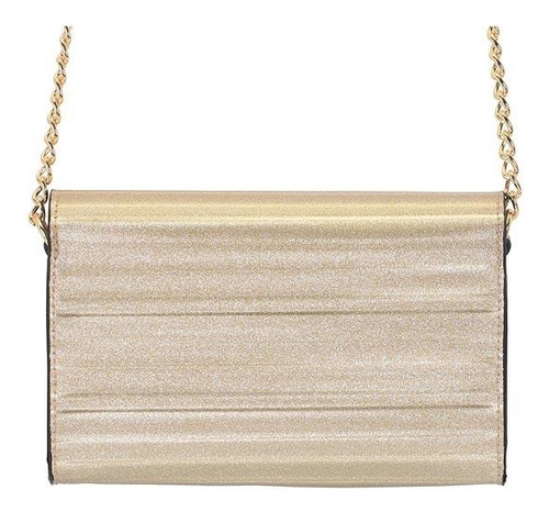 Bolsa Vizzano Corrente Sofisticada Elegante Moderna Média Cor Dourado