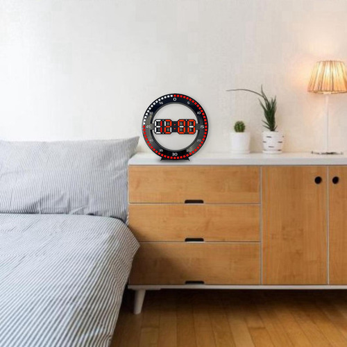 2 Uds Reloj De Pared Digital Fecha Usb Reloj Electrónico