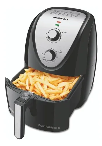 Fritadeira Grand Family Mondial Inox - 5l - Af-50-bi Preta Cor Preto
