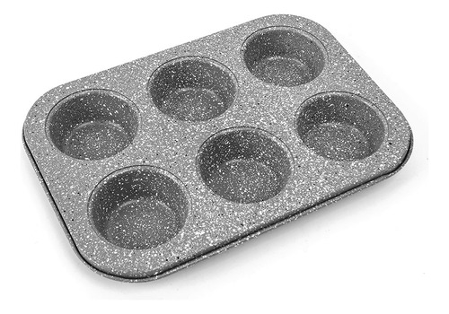 Molde Placa Asadera Antiadherente Para 6 Muffins